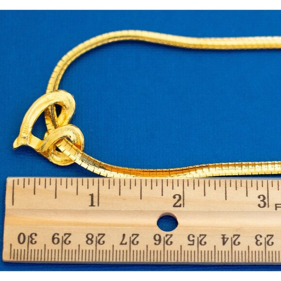 18 Inch Gold Tone Heart Necklace by Avon - D26 - Picture 4 of 4